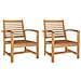 Sedie da giardino 2 pcs Naturale 60 x 65 x 76.5 cm - Foto miniatura 1