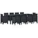 Set da Pranzo per Giardino 11 pcs Antracite Rattan Polt - Foto miniatura 1