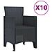 Set da Pranzo per Giardino 11 pcs Antracite Rattan Polt - Foto miniatura 5