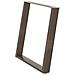 Gambe per tavolo da pranzo a forma di U 2 pz in acciaio naturale 80x(72-73) cm - Foto miniatura 4