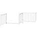Cancello Cani Pieghevole Bianco 4 Pannelli 320cm Massello Abete - Foto miniatura 4
