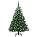 Albero di Natale artificiale con 150 LED Verde 150 cm PE e PVC - Foto miniatura 3