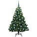 Albero di Natale artificiale con 150 LED Verde 150 cm PE e PVC - Foto miniatura 4