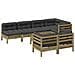 Set Divani da Giardino 8pz con Cuscini Legno Impregnato di Pino - Foto miniatura 1