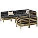Set Divani da Giardino 8pz con Cuscini Legno Impregnato di Pino - Foto miniatura 2