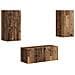 Set mobile TV 2 pcs Legno vecchio Legno multistrato - Foto miniatura 1