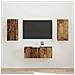 Set mobile TV 2 pcs Legno vecchio Legno multistrato - Foto miniatura 2