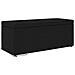 Pouf Nero 101 x 41 x 40 cm Tessuto e Legno Ingegnerizzato - Foto miniatura 1