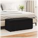 Pouf Nero 101 x 41 x 40 cm Tessuto e Legno Ingegnerizzato - Foto miniatura 2