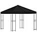 Gazebo 3 x 3 m Nero Poliestere e Acciaio 190 gsm - Foto miniatura 1