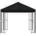 Gazebo 3 x 3 m Nero Poliestere e Acciaio 190 gsm - Foto miniatura 4