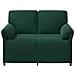 Divano a 2 Posti Verde Scuro 138 x 83 x 95 cm Velluto - Foto miniatura 3