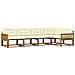 Set di divani da esterno con cuscino 5 pcs Naturale e Crema - Foto miniatura 1