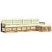 Set di divani da esterno 5 pcs Bianco e Crema Poliestere - Foto miniatura 1