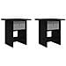 Comodino 2 pcs Rovere Nero 41 x 40 x 45 cm Legno multistrato - Foto miniatura 1