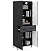 Set di armadi 2 pcs Nero 66 x 34,5 x 89,5 cm - Foto miniatura 2