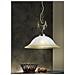 Lampada A Sopensione Stile Classico In Metallo Marrone Spennellato Oro E Vetro A Campana Sfumato Ambra Diametro 30 Cm - Foto miniatura 3