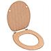Tavoletta Wc Coperchio Chiusura Dura Mdf Design A Bambù - Foto miniatura 1