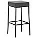 Sgabello Bar Montreal Imbottito In Similpelle I Sgabello Panchetto Design Cucina O Bar Telaio 4 Gambe I Sgabello Bancone H 85 CM Grigio Base: Metallo Nero - Foto miniatura 1