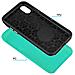 Custodia Compatibile Con Apple Iphone X / Xs In Turchese Giglio - Outdoor Coperchio Protettivo Ibrido Con Superficie Antiscivolo Extra Grip Con Design A Triangolo In Silicone E Plastica - Foto miniatura 2