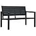 Panchina da Giardino 120 cm in HDPE Nera Aspetto Legno - Foto miniatura 1