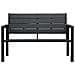 Panchina da Giardino 120 cm in HDPE Nera Aspetto Legno - Foto miniatura 2