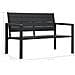 Panchina da Giardino 120 cm in HDPE Nera Aspetto Legno - Foto miniatura 6