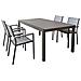 Triumphus - Set Tavolo In Alluminio E Polywood Cm 180/240 X 100 X 73 H Con 4 Poltrone Xanthus - Foto miniatura 1