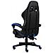 Sedia Da Gaming Con Poggiapiedi Blu E Nera In Similpelle - Foto miniatura 4