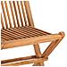Set da Pranzo Giardino Pieghevole 3 pz Cuscino Massello di Teak - Foto miniatura 3