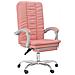 Poltrona Da Ufficio Reclinabile Rosa In Similpelle - Foto miniatura 2