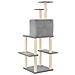 Albero Per Gatti Con Tiragraffi In Sisal Grigio Chiaro 144,5 Cm - Foto miniatura 4