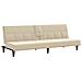 Divano Letto Con Portabicchieri In Tessuto Crema - Foto miniatura 1