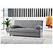 Divano Letto Ramon, Divano Letto Contenitore A 3 Posti Con 2 Cuscini Inclusi, Sofà Da Soggiorno In Tessuto Imbottito Con Apertura Click-clack, 181x81h88 Cm, Grigio - Foto miniatura 1