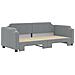 Divano Letto Con Letto Estraibile Grigio Chiaro 80x200 Tessuto - Foto miniatura 3