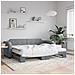 Divano Letto Con Letto Estraibile Grigio Chiaro 80x200 Tessuto - Foto miniatura 1