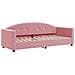 Divano Letto Estraibile Con Materassi Rosa 80x200 Cm Velluto - Foto miniatura 6