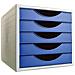 Archivotec Serie 4000 Classificatore Modulare Archivotec Serie 4000 5 Cassetti Din A4 Azzurro 34 X 27 X 26 Cm - Foto miniatura 1