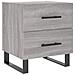 Comodino Grigio Sonoma 40x35x47,5 Cm In Legno Multistrato - Foto miniatura 2