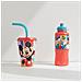 Disney Borraccia Rossa Per Bambini In Plastica Mickey Mouse Topolino Pippo Paperino 400 Ml Con Chiusura Antigoccia E Banda Antiscivolo - Foto miniatura 3