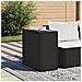 Tavolo Da Giardino Piano In Vetro Nero 58x27,5x55 Cm Polyrattan - Foto miniatura 3