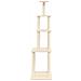 Albero Per Gatti Con Tiragraffi In Sisal Crema 183 Cm - Foto miniatura 3