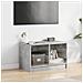 Mobile Porta Tv Con Ante In Vetro Grigio Cemento 68x37x42 Cm - Foto miniatura 3