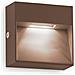 Applique Da Parete Contemporaneo Dedra Alluminio Coffee Led 1,5w 3000k Ip65 - Foto miniatura 1