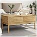 Tavolino Floro Marrone Cera 99x55,5x45 Cm In Legno Di Pino - Foto miniatura 1