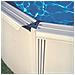Man. Piscina ovale serie Fidji, mis. 527 x 500 x 122 cm parete acciaio, colore bianco, interno in pvc, include filtro e scala di sicurezza - Foto miniatura 6