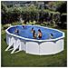 Man. Piscina ovale serie Fidji, mis. 527 x 500 x 122 cm parete acciaio, colore bianco, interno in pvc, include filtro e scala di sicurezza - Foto miniatura 10