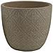 Vaso Tondo Basso Da Giardino In Fibra Di Argilla Marrone 19x19x17 Cm Clematide - Foto miniatura 1