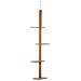 Albero Tiragraffi Per Gatti A 4 Livelli, Fissaggio A Soffitto Regolabile, 43x27x228-260cm - Foto miniatura 1