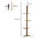 Albero Tiragraffi Per Gatti A 4 Livelli, Fissaggio A Soffitto Regolabile, 43x27x228-260cm - Foto miniatura 5